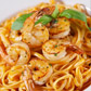 Linguine arrabiata lángolt királyrákkal
