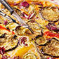 Ortolana (Paradicsomszósz, mozzarella, cukkini, padlizsán, radicchio saláta, kaliforniai paprika)