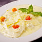 Ravioli paradicsomos mozzarellával töltve, parmezános tejszínmártással