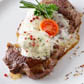 Rib-eye steak vaslapon sütve, fűszervajjal